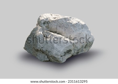 Set of stones white background. Clipping Path