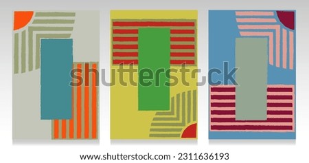 Modern Poster Art. Abstract decoration with colorful shapes. Wall Art, Vintage, SSTKabstract,  Grunge texture.