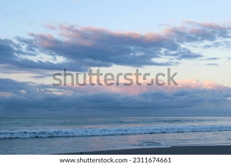 The beautiful of the morning colors of the sky and ocean 