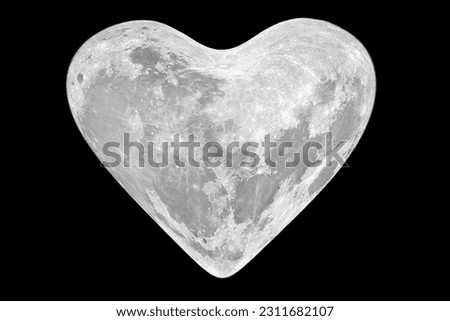 moon isolated on black background