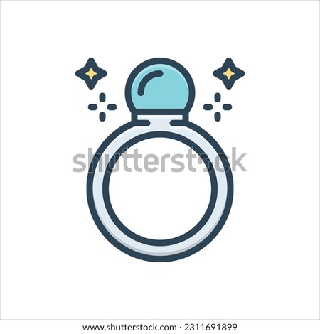 Vector colorful illustration icon for ring