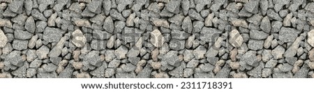 Seamless long banner, Top view, grey stone background. High resolution. Full depth of field.
