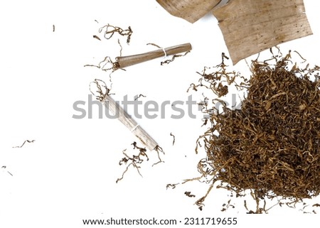 Ancient Tobacco, dried banana leaves ,Thailand cigarettes retro 