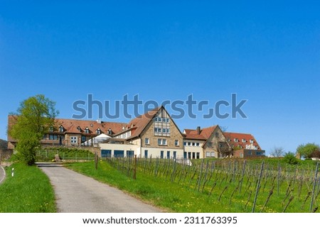 Leinsweilerhof on the Southern Wine Route near Leinsweiler. Region Palatinate in the federal state of Rhineland-Palatinate in Germany
