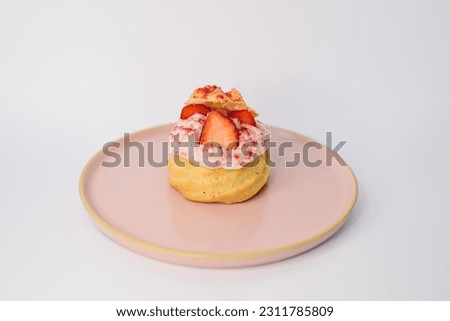 background of colorful cakes with fruit- close up of cakes