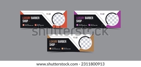 Barbershop business facebook cover banner template