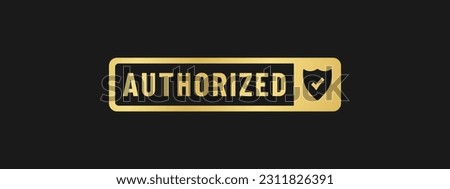 Authorized dealer sign or Authorized dealer stamp vector isolated in flat style. Best Authorized dealer sign for service design element. Authorized dealer stamp vector for reliable service design. Royalty-Free Stock Photo #2311826391