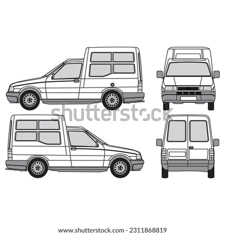 outline of van, minibus part 103