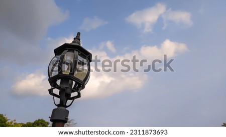 garden lights with sky background