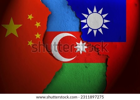 Azerbaijan between China and Taiwan. China Azerbaijan Taiwan.