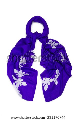 Woman scarf isolated on the white background