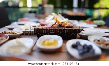 delicious breakfast menu and platter