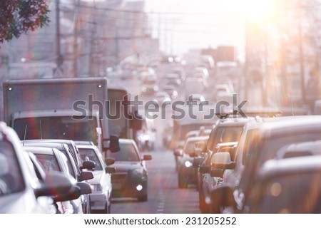 traffic congestion asia Royalty-Free Stock Photo #231205252