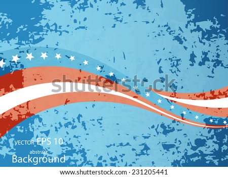Illustration of abstract American Flag
