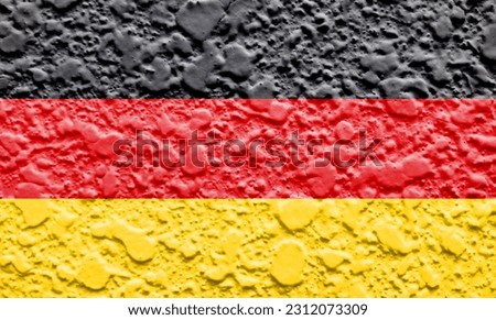 Multiple exposure of German flag. Basemap or background use. Double exposure creative hologram of Germany flag.