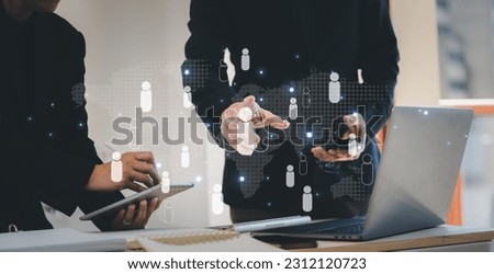 Assemble a business team, marketing segmentation, team building, targeting, personalization, individual customer care (service), and customer relationship management (CRM) concepts Royalty-Free Stock Photo #2312120723