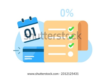 installment payment plan concept illustration flat design vector eps10. graphic element for landing page ui, icon, infographic Royalty-Free Stock Photo #2312125431