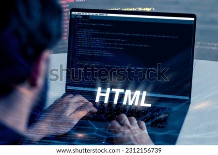 Programming concept background. programming languages. HTML code. HTML background.
