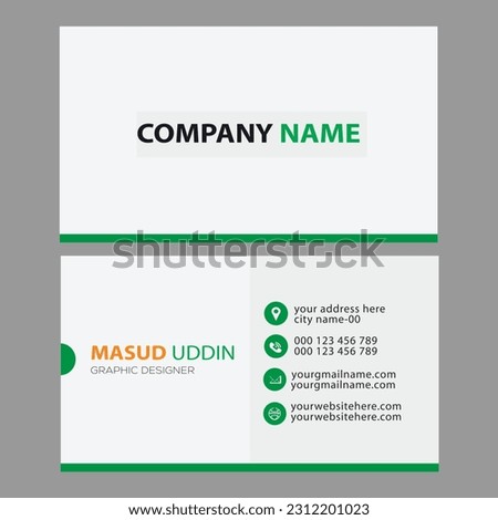 Modern business card template creative deagin