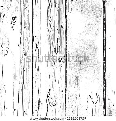 Distressed wooden planks overlay texture. Vector illustration. Wood grain background.
