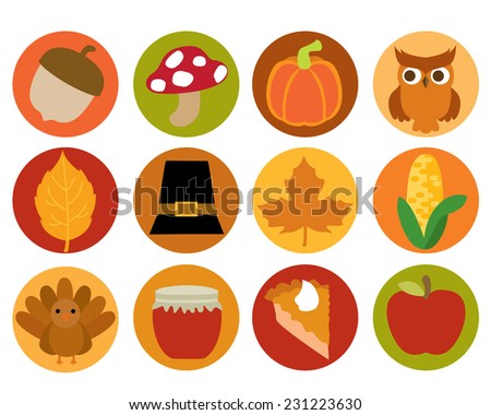 Fall and Thanksgiving Icons