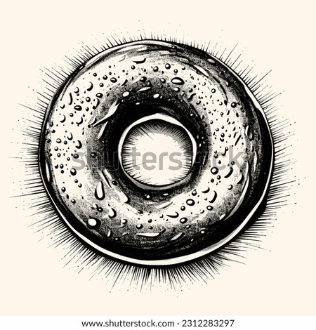 Donut vector for logo or icon,clip art, drawing Elegant minimalist style,abstract style Illustration