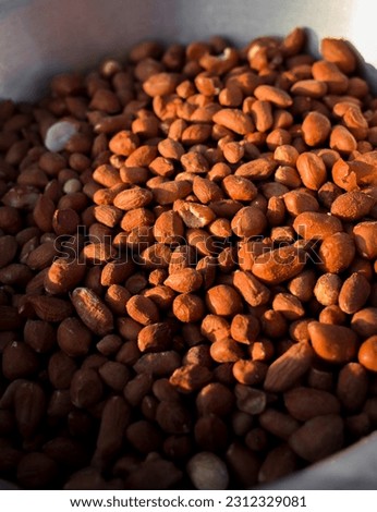 peanuts under the sun, background and texture. Stock Photo
