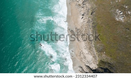 Cabo home and the beach of Melide, in the Morrazo peninsula, Galicia, Spain Royalty-Free Stock Photo #2312334407