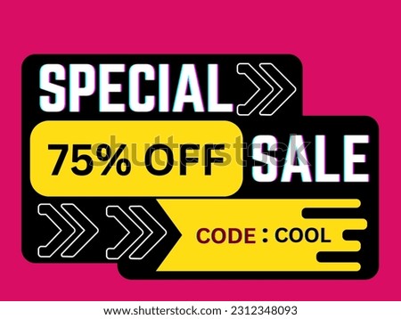 SPECIAL sale 75% off discount new