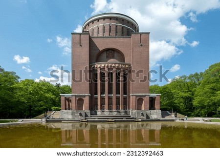 Planetarium (clinker building) in Hamburg, Germany Royalty-Free Stock Photo #2312392463