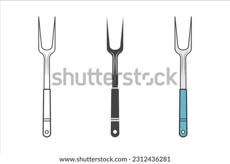 Fork Vector, Fork illustration,  Cooking Fork Silhouette, Restaurant Equipment, Cooking Equipment, Clip Art, Utensil, Silhouette