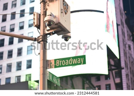 Street Sign for Broadway and 46th Street, Times Square New York City