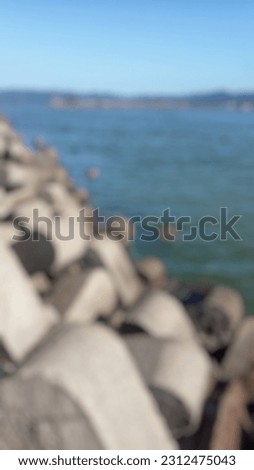 Defocused abstract background of sea