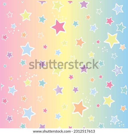 Seamless colorful stars pattern for your baby set on a colorful background. Happy child vector
