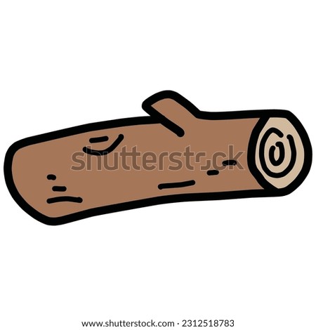 Clip art of simple deformed log