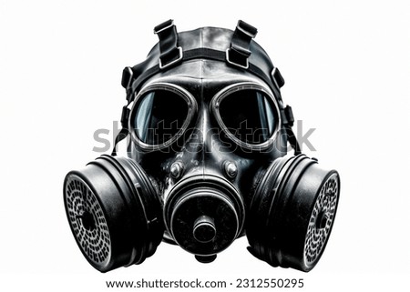 gas mask on white background
