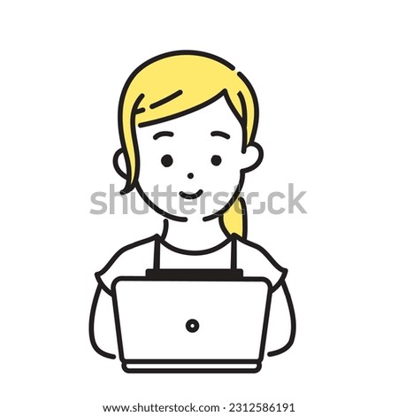 Illustration Series of Cute Person _ Female Clerk_ Smile