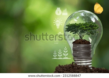 Carbon Credit is the amount of greenhouse gases reduced or stored.   And can be traded in the carbon market with organizations that want carbon credits to offset greenhouse gas emissions. Royalty-Free Stock Photo #2312588847