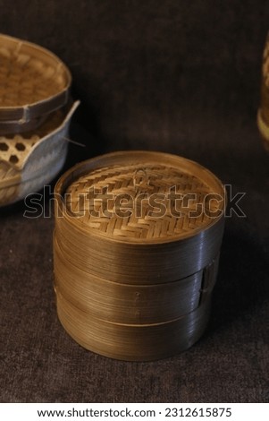 various handicraft products made of bamboo