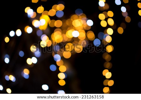 city lights abstract circular bokeh on blue background