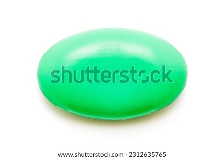 A bar of soap on a white background