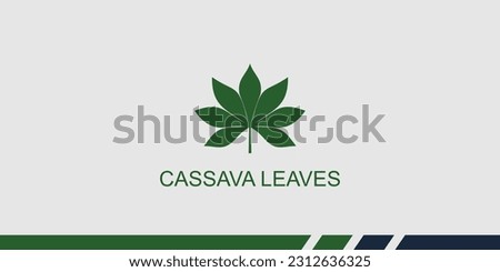 Simple cassava leaves logo design with unique concept | premium vector Royalty-Free Stock Photo #2312636325