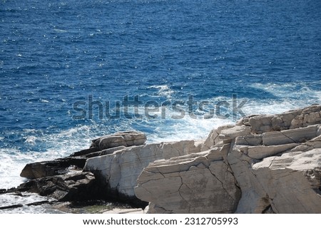 Aliki Thasos island sunny day sea