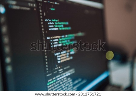 Close-up photo of programming language code