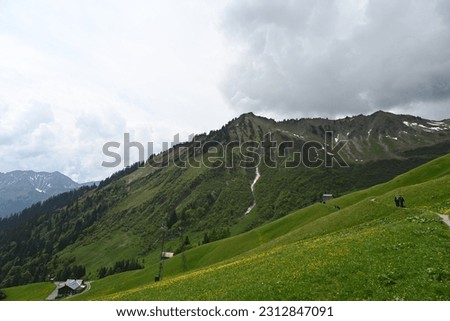 a mountain village on top of the Alps in Austria