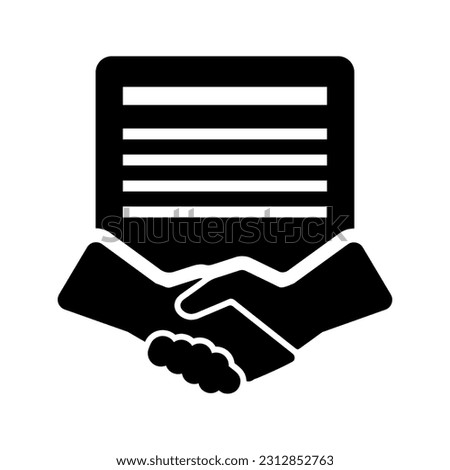 Agreement, bargain, deal icon. Simple vector illustration for web, print files, graphic or commercial purposes.