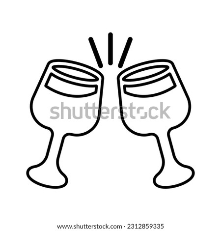Brindis of a couple of wine glasses. use for designing and developing websites, commercial purposes, print media, web or any type of design task.