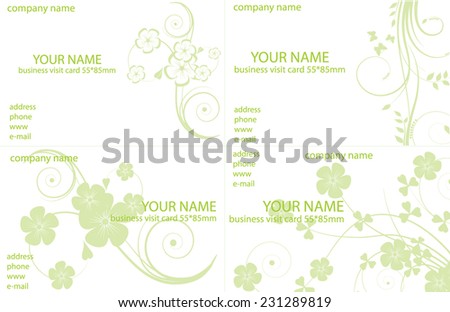 Collection business cards templates