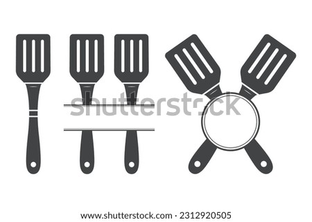 Wooden Spoon Monogram vector, Wooden Spoon Silhouette, Wooden Spoon Vector, Restaurant Equipment, Clip Art, Fork Spoon and Knife monogram, Vector, illustration