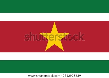 The National Flag of Suriname Royalty-Free Stock Photo #2312925639